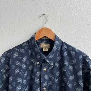 Mens Natural Issue Blue Dress Shirt Sz: L